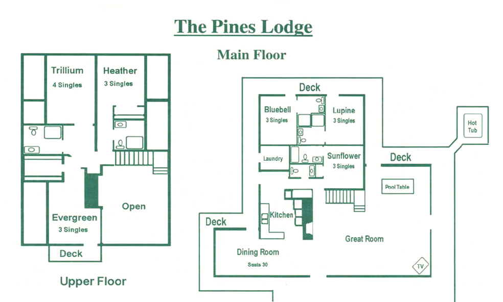 The Pines Lodge floorplan